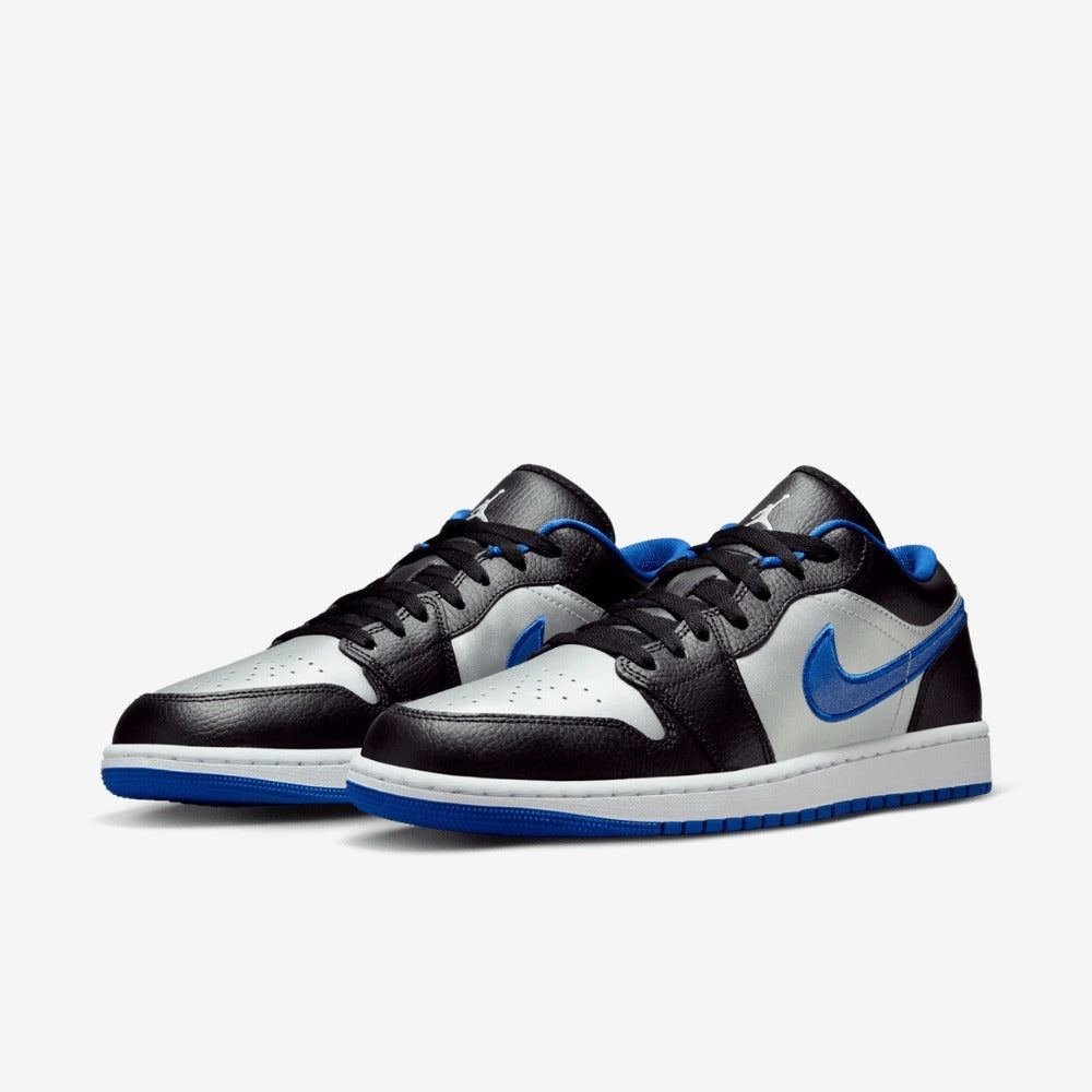 Air Jordan 1 Low Negro Blanco Game Royal Platino