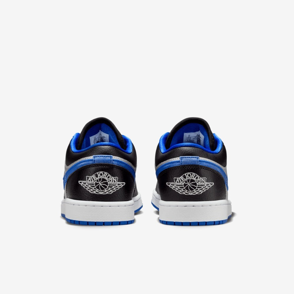 Air Jordan 1 Low Negro Blanco Game Royal Platino
