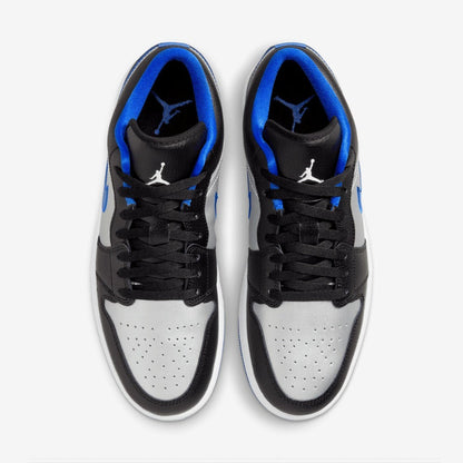 Air Jordan 1 Low Negro Blanco Game Royal Platino
