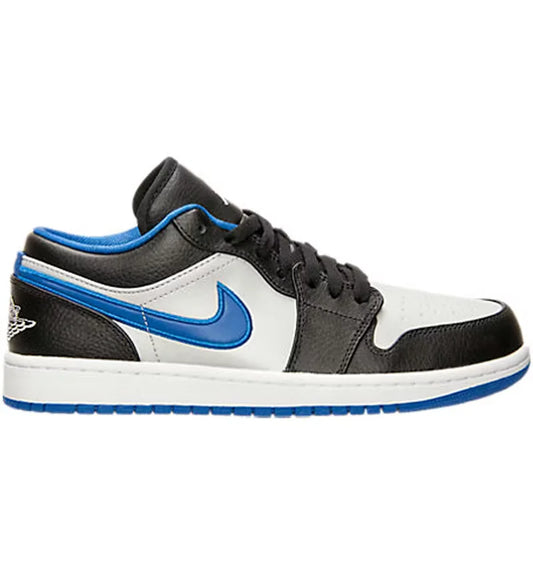 Air Jordan 1 Low Negro Blanco Game Royal Platino
